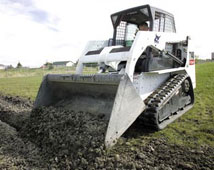 Bobcat Grading with Gravel Bucket